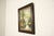 Mid-Century Modern Bob Ross Style Original Signed Lakeside Mountain Landscape Oil Painting in Carved Wood Frame For Sale - Image 3 of 16