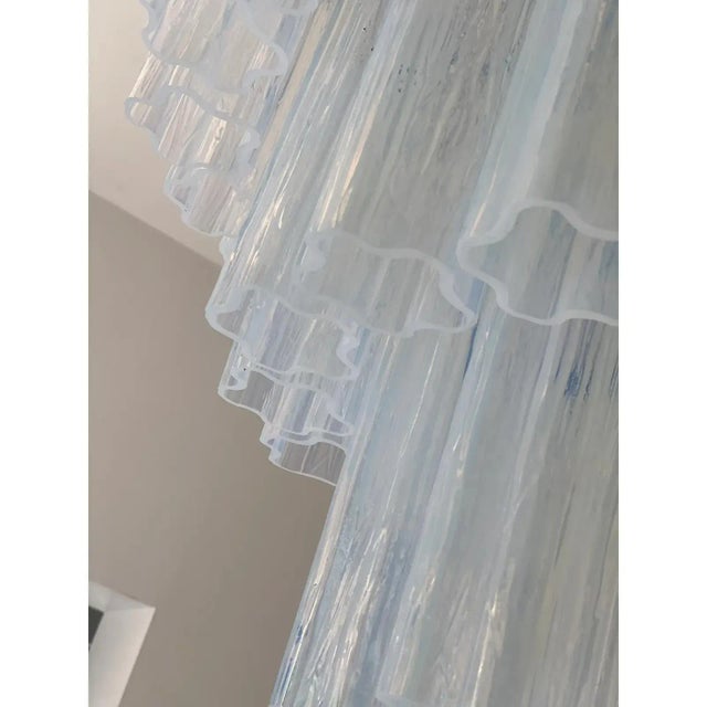 White Opal Murano Glass Tronchi Chandelier by Simoeng For Sale - Image 8 of 14