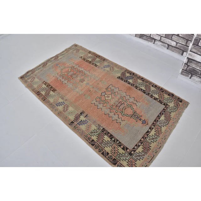 Antique Muted Orange Oushak Rug For Sale - Image 4 of 10