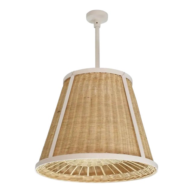 Caeli-W Monumental Steel Rattan Pendant Light, Flow Collection For Sale