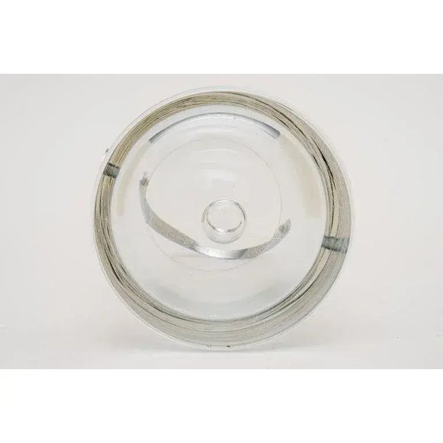 Metal Personal 5" Ice Bucket and Tongs 1970s Italian Crystal and Chrome For Sale - Image 7 of 13