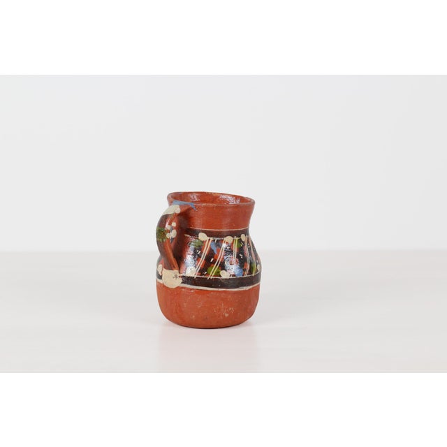 1960s Mid-Century Mexican Redware Pitcher For Sale - Image 5 of 14