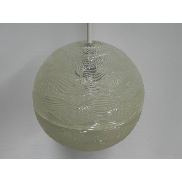Vintage Hanging Lamp with Round Plastic Globe For Sale - Image 10 of 16