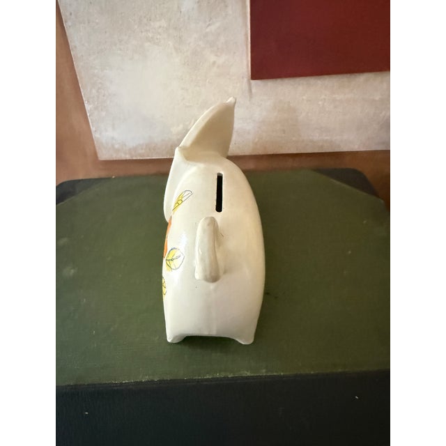 Vintage Ceramic Kitty Cat Piggy Bank Wales Japan Mid Century Nursery Decor For Sale In Chicago - Image 6 of 9