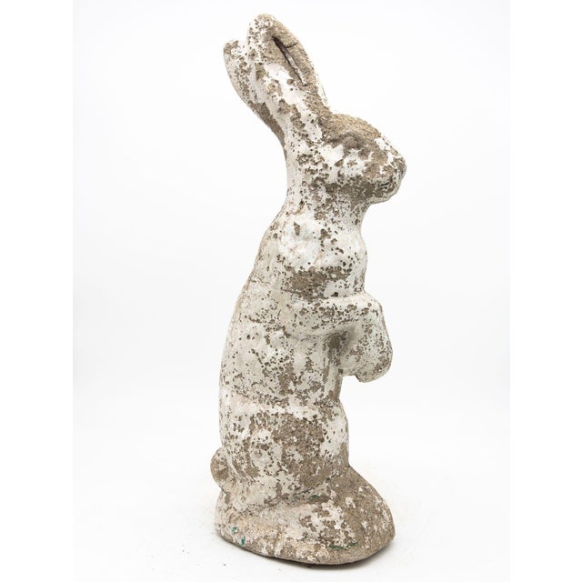 White Painted Reconstituted Stone Bunny, Rabbit, or Hare Garden ...