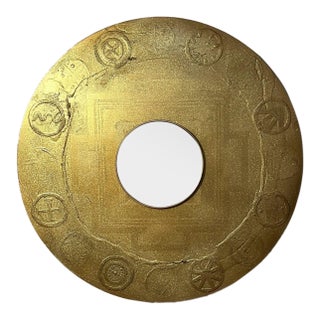 Golden Mandala With Mirror Eye For Sale