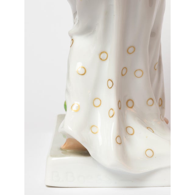 Ceramic Art Deco Porcelain Charming Serpent Statue by Berthold Boess for Rosenthal, 1920s For Sale - Image 7 of 13