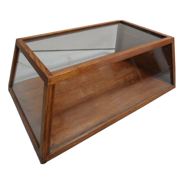 Vintage Oak Bakery Display Cabinet, 1920s For Sale