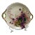 French Antique Limoges Hand Painted Cake Plate Floral Double Handled Porcelain For Sale