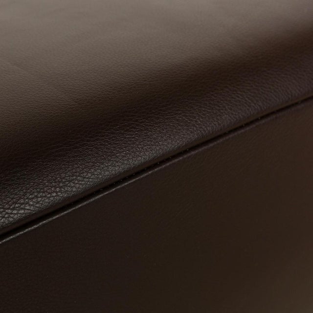 Brown Leather Stool in Brown from Koinor Volare For Sale - Image 8 of 16