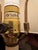 Vintage Stiffel Brass Floor Lamp With Integrated Glass Drink Table Original Shade For Sale - Image 11 of 12