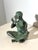 Patinated Bronze Seated Woman with Mirror Figurine For Sale - Image 4 of 5