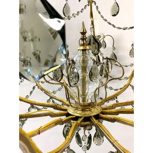 Vintage Ottone Drops Chandelier and Murano Cups, 1980s For Sale - Image 9 of 10