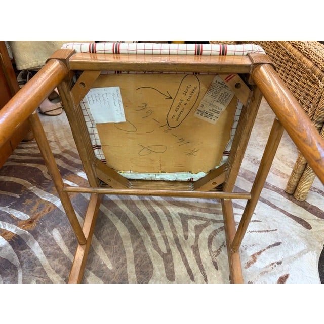 Brown Mid Century Side Chair - Desk Chair, Signed For Sale - Image 8 of 9