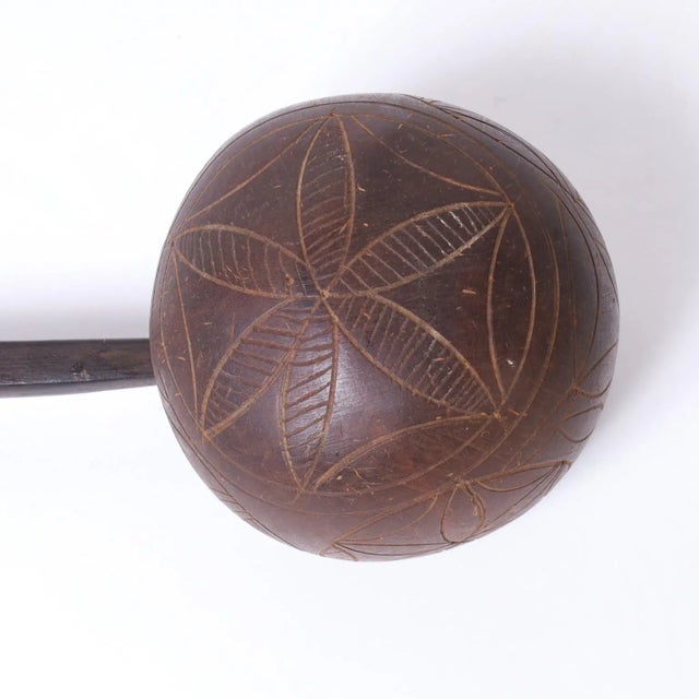 Late 19th Century Late 19th Century Antique Anglo Indian Carved Coconut Ladle For Sale - Image 5 of 7