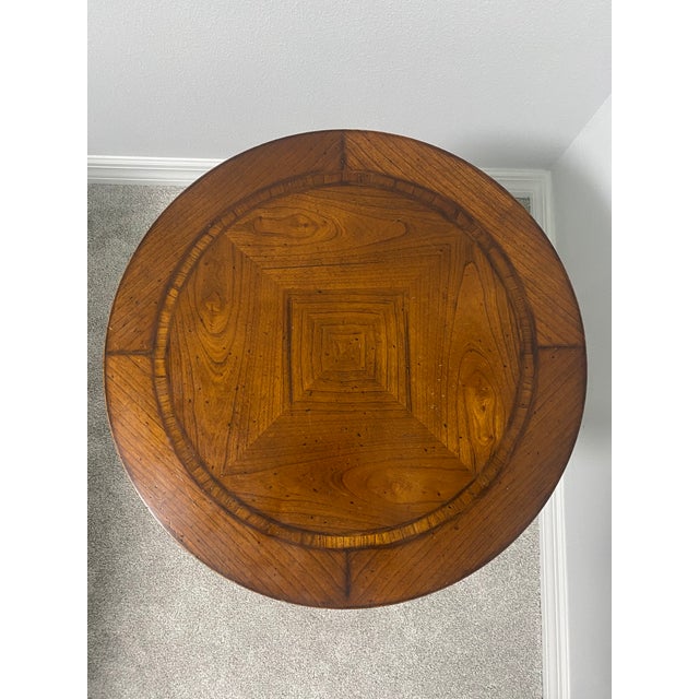 Late 20th Century Assi D’Asolo Italian Cherrywood Rotating Storage Side Table For Sale - Image 4 of 8