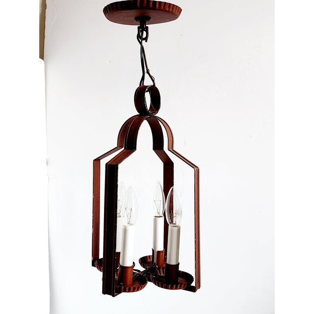 Pagoda Chinoiserie Style Tole Lantern For Sale - Image 10 of 11