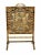 Quirky Regency lacquered screen housing a lovely tapestry. Lacquered frame features intricate hand painted Chinoiserie...