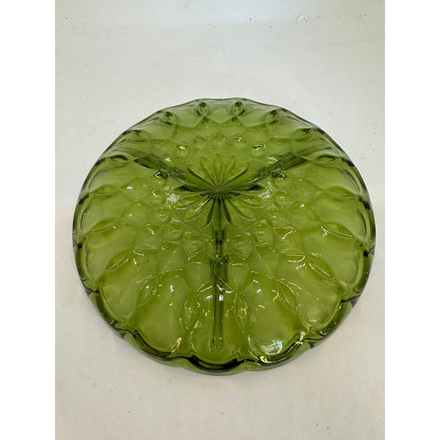 Mid-Century Modern 1960s Anchor Hocking, Fairfield, Three Part Relish Dish For Sale - Image 3 of 3