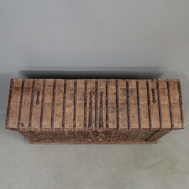 Antique Carved & Painted Rajasthani PitaraStorage Chest For Sale - Image 10 of 10