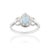 Metal Chic Natural Aquamarine & Diamond Cocktail Ring Size 5.5 in 14k White Gold For Sale - Image 7 of 14