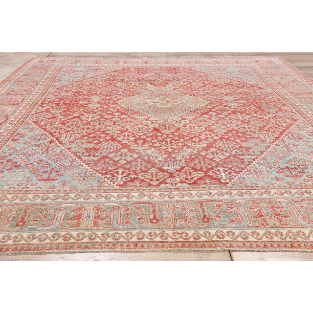 Antique Persian Joshegan Rug, 07'11 X 10'08 For Sale - Image 9 of 10