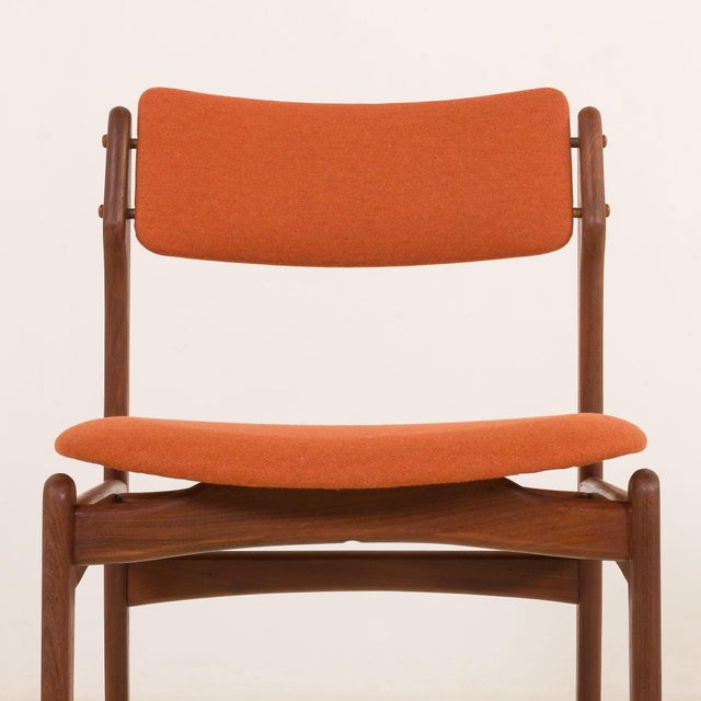 Vintage Danish Teak and Wool Chairs by Erik Buch, 1960s, Set of 4 For Sale - Image 15 of 18