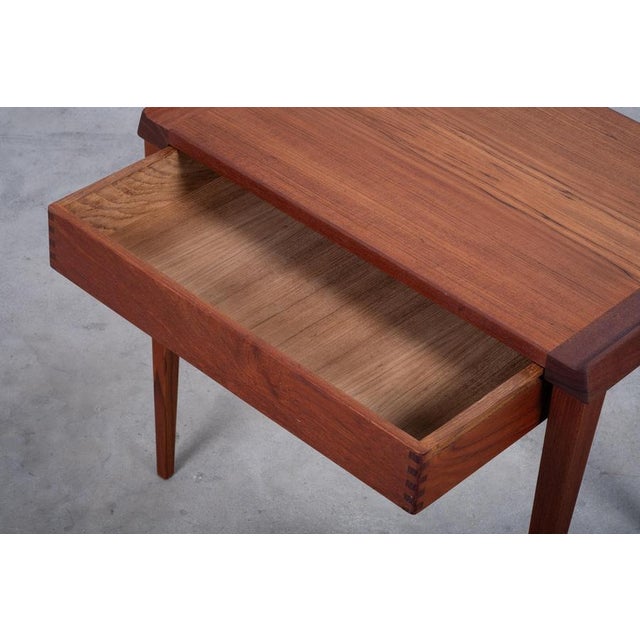Wood Teak Side Table with Drawer, Denmark, 1960s For Sale - Image 7 of 10