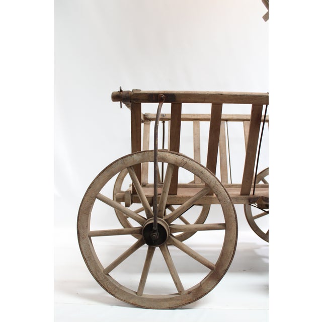 Mid-Century Modern Farm Cart Vintage European Wagon 49 X 29 X 49 For Sale - Image 3 of 15