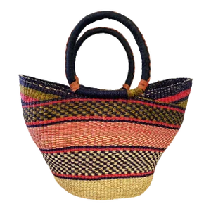 African Ghanian Bolga Basket 19" H by 19" W