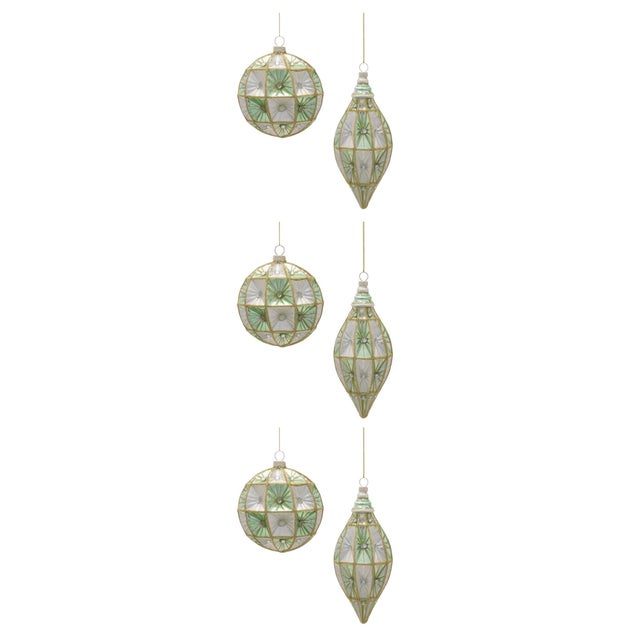 2020s Glass Ornament Set (Set of 6) For Sale - Image 5 of 5
