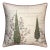 Attached Cushion Pillow , Cypress Botanical Poetry - Ticking Stripe Trim - 16x16 18x18 20x20 Square Accent - Vintage Cottagecore Decor For Sale