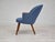 Blue Danish Design Wool Fabric Teak Lounge Chair from Camira Furniture, 1960s For Sale - Image 8 of 15