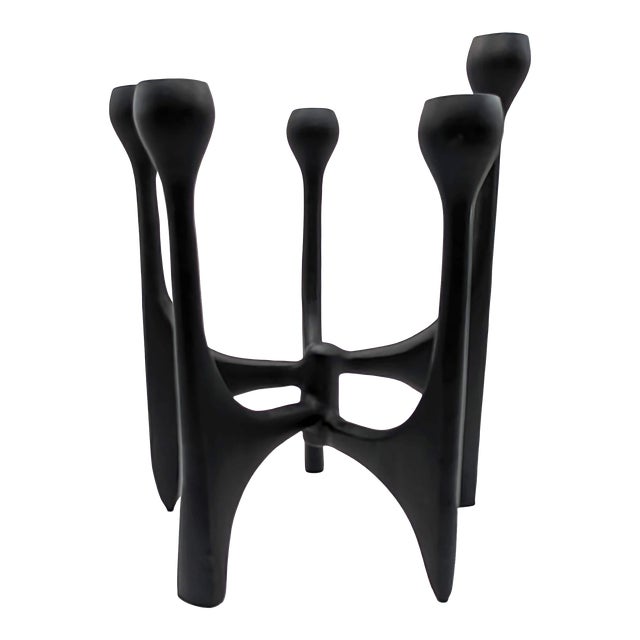 Matte Black Aluminum Tapered Candle Holder Chairish