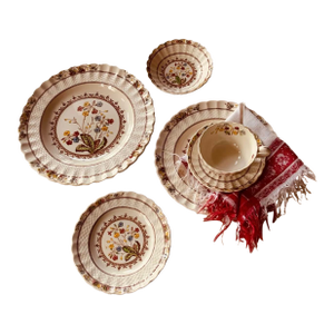 1930s Copeland Spode Cowslip Bone China Breakfast Set - Set of 6