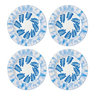 Vintage Marie Daâge Hand-Painted Limoges Porcelain Dinner Plates - Set of 4 For Sale