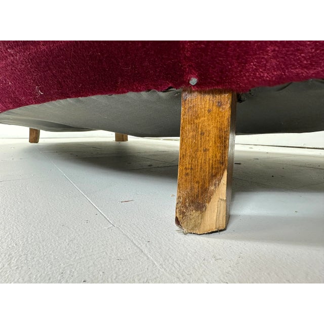 1940’s Curved Danish Sofa For Sale - Image 10 of 12