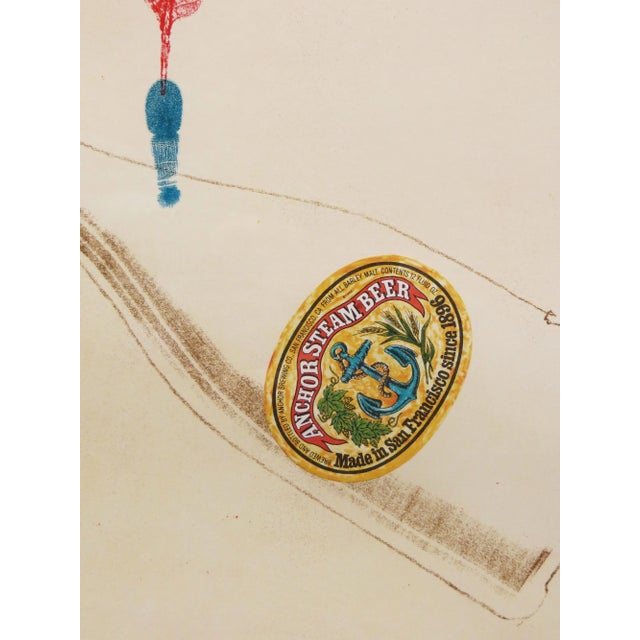 Tom Marioni "Finger Print" Signed and Numbered Color Etching For Sale - Image 11 of 11
