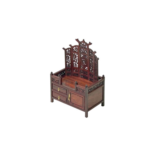 Chinese Chinese Rosewood Furniture Offering Shrine Miniature Display Art For Sale - Image 3 of 6