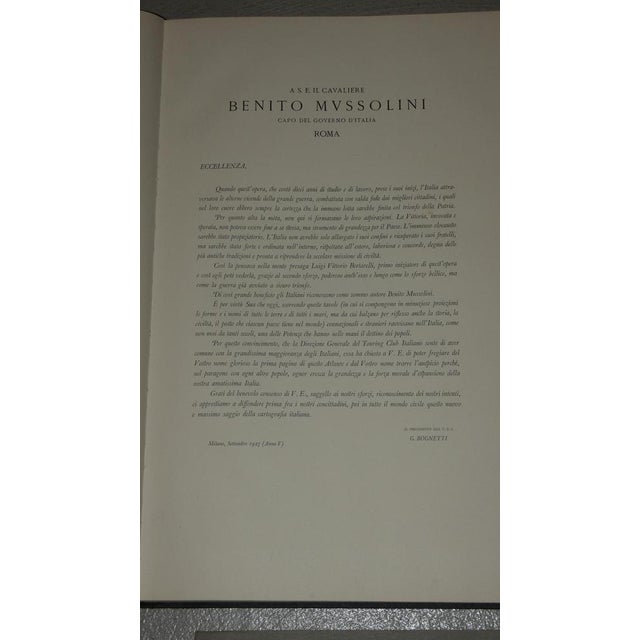 Paper Bond Opera Cartographic, International Atlas of the Italian Touring Club with Dedication by Benito Mussolini, Italy 1927, Set of 9 For Sale - Image 7 of 18