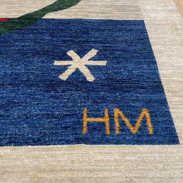 After Henri Matisse Inspired Modern Hand-Knotted Wool Rug - 5'7" X 7'10" For Sale - Image 4 of 13