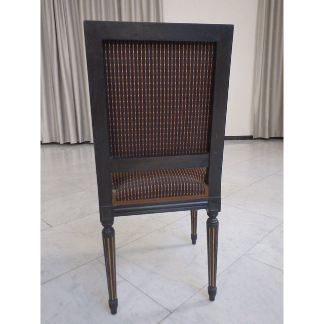 Black Black and Golden Dining Chairs, 1990, Set of 4 For Sale - Image 8 of 14