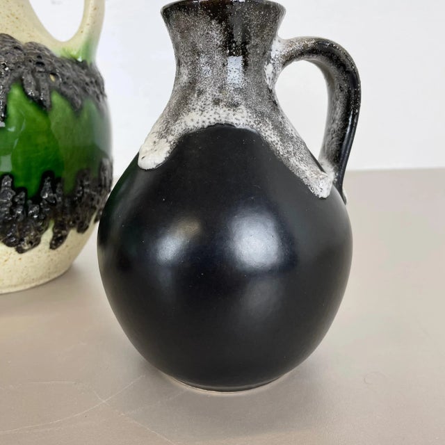 German Multi-Colored Op Art Fat Lava Pottery Vases from Bay Keramik, Set of 3 For Sale - Image 12 of 18