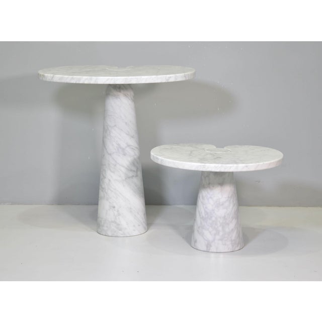 Carrara Marble Side Tables by Angelo Mangiarotti for Skipper, 1975, Set of 2 For Sale - Image 6 of 11
