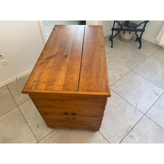 Farmhouse Chest in Cherry Wood For Sale - Image 14 of 15