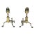 20th Century Federal Style Brass Acorn Andirons - a Pair For Sale