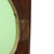 Green Stained Leaded Glass Panel with Wooden Frame, 1950s For Sale - Image 8 of 15