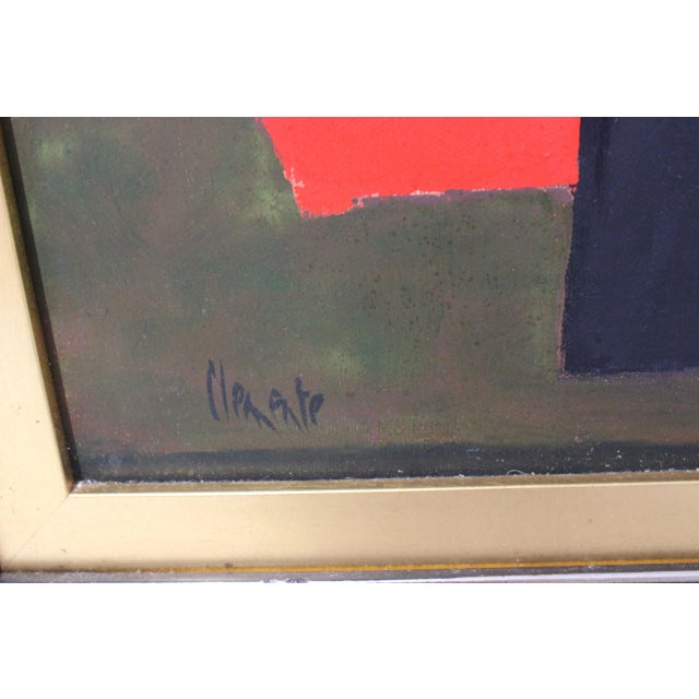 Stylish 1997 oil painting by reknowned Palm Beach artist Clemente Minum. The artist states: “Why not say it with flowers?”...