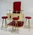 Vintage Art Deco Italian Bar and Stools in Parchment attributed to Gio Ponti, 1950s, Set of 4 For Sale - Image 3 of 17