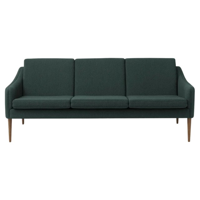 Mr Olsen 3 Seater Sofa in Oak & Mosaic Petrol Fabric by Warm Nordic For Sale